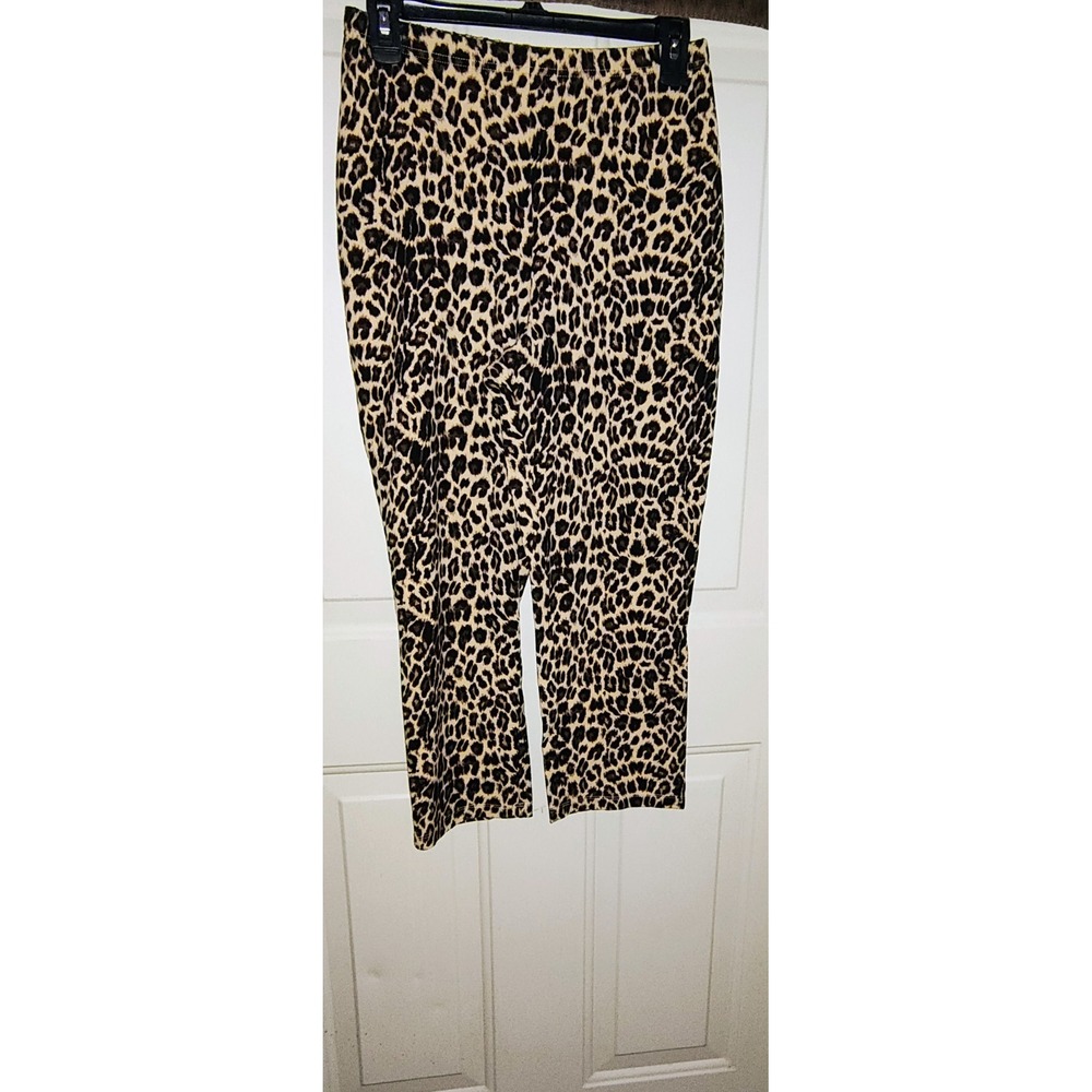 Women With Control By Renee Greenstein Animal Print Leggins Size M